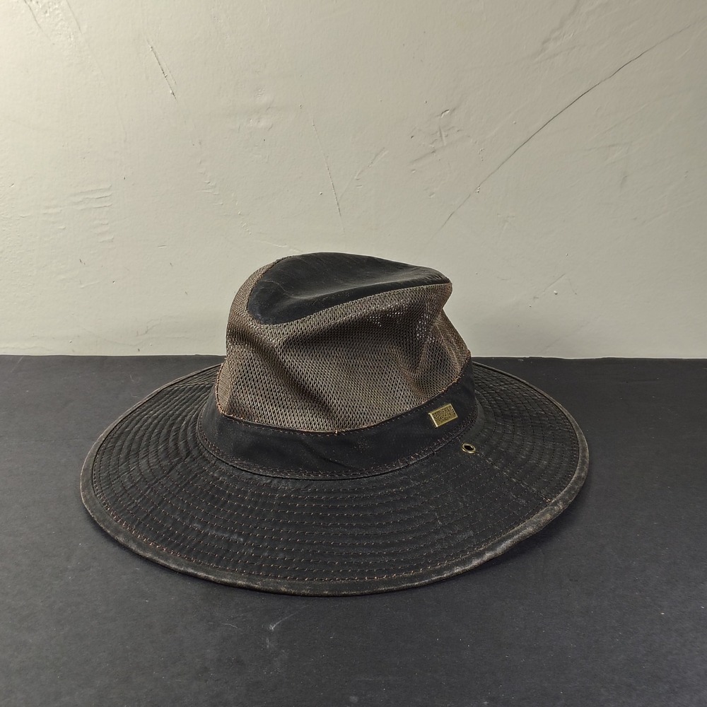 Red Head Safari Hat Mens Large Brown Cotton Mesh Breathable Wide Brim Sun Hat